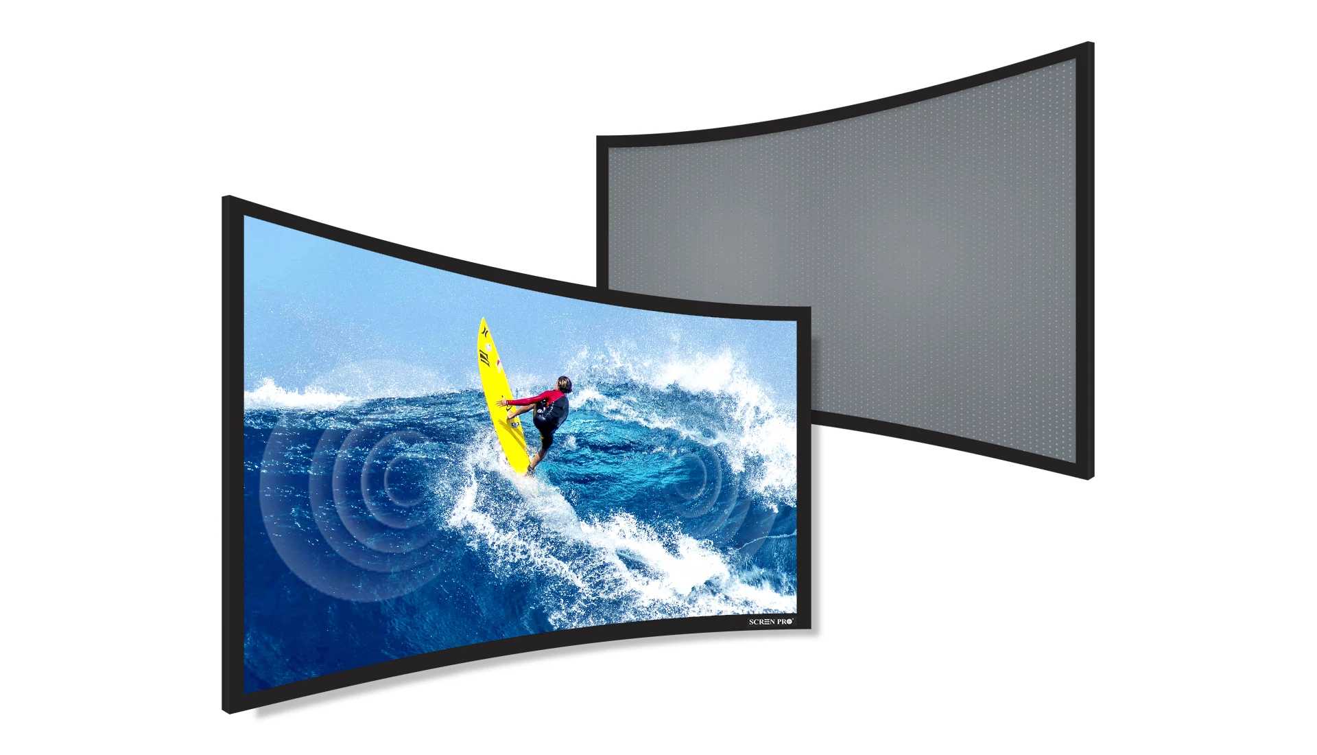 100 дюймовый 8k alr длинный проектор с фиксированной изогнутой рамкой, экран проектора