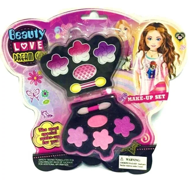 factory wholesale children cosmetic set girl makeup kits online sale makeup toys friendly washable