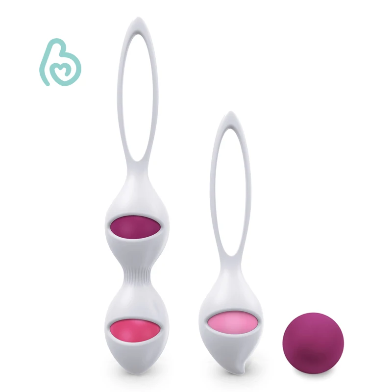 Kegel Exerciser Silicone Ben Wa Balls Vibrating purple Kegel Balls set for women exercise Waterproof Medical Vagina kegel balls