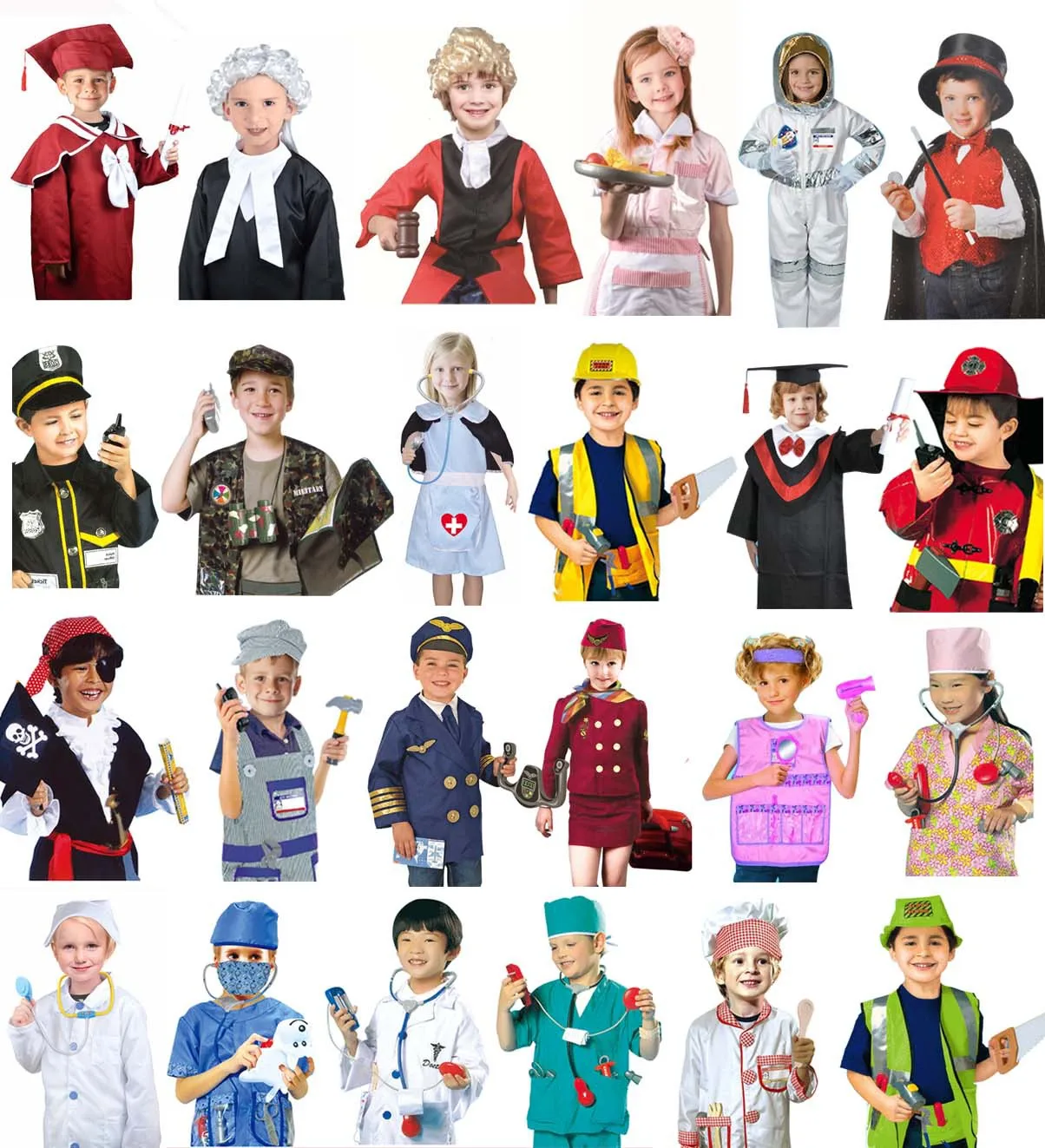 New design cosplay costume doctor nurse fireman clothes Children professional clothes  with factory direct price