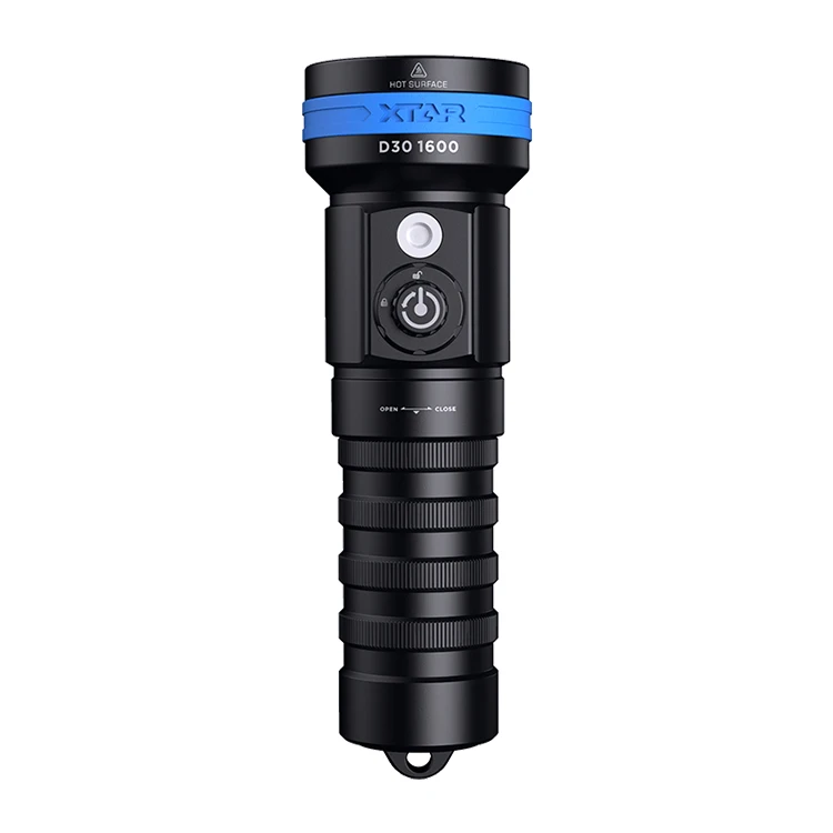 Xtar D30 1600 Lumens Wide Beam Angle Diving Camera Lamp Flashlight UV Dive Lampe