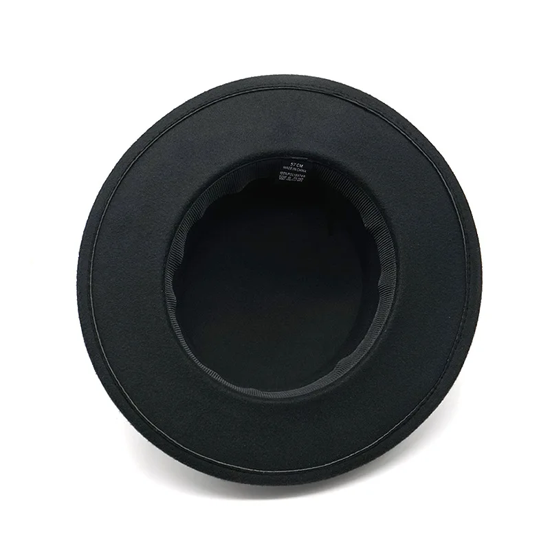 Autumn and winter hats for women woolen hats with curled brim and flat top, retro bowknot, British style, casual and fashionable