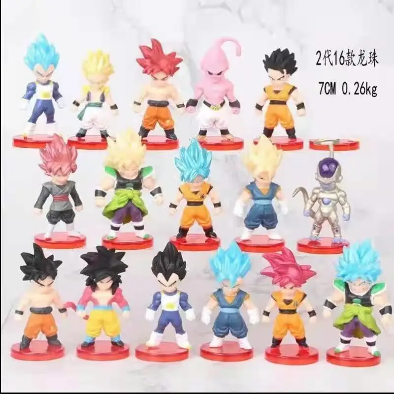 hot sale 16Pcs Creative Dragon Balls Table Decoration Ornament Action Anime Figure Toy Gohan Dragon Balls Figures Set
