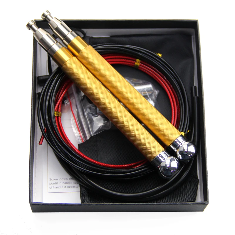 Профессиональный самозапирающийся алюминиевый ручка Скакалка Скорость Регулируемая Скакалка