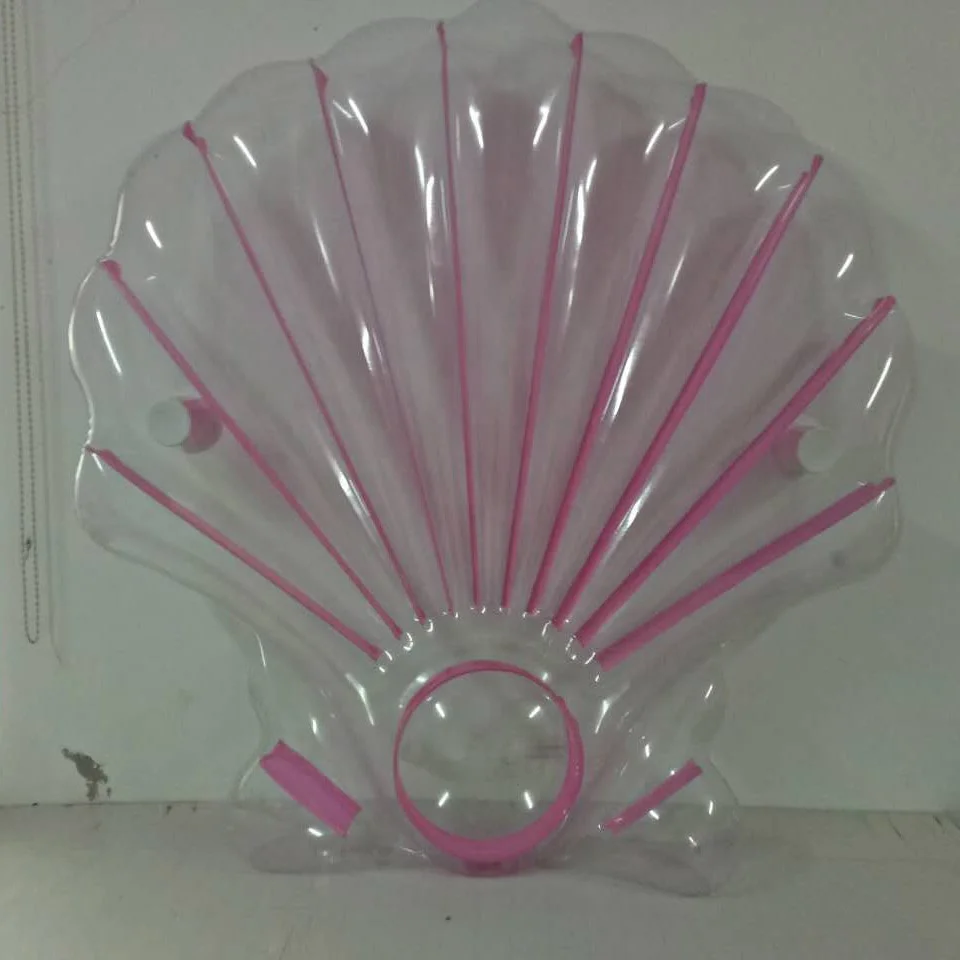 New Style Scallop Pool Float  Island Custom Inflatable  Shell Pearl White Color Pool Floater
