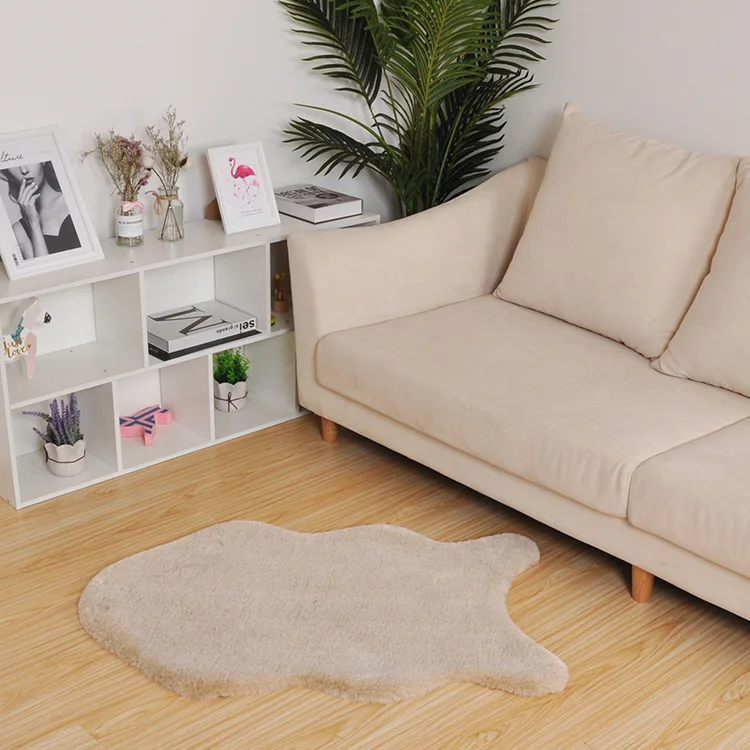 Shaggy Rabbit Fur Carpet For Living Room Home Warm Plush Floor Rugs