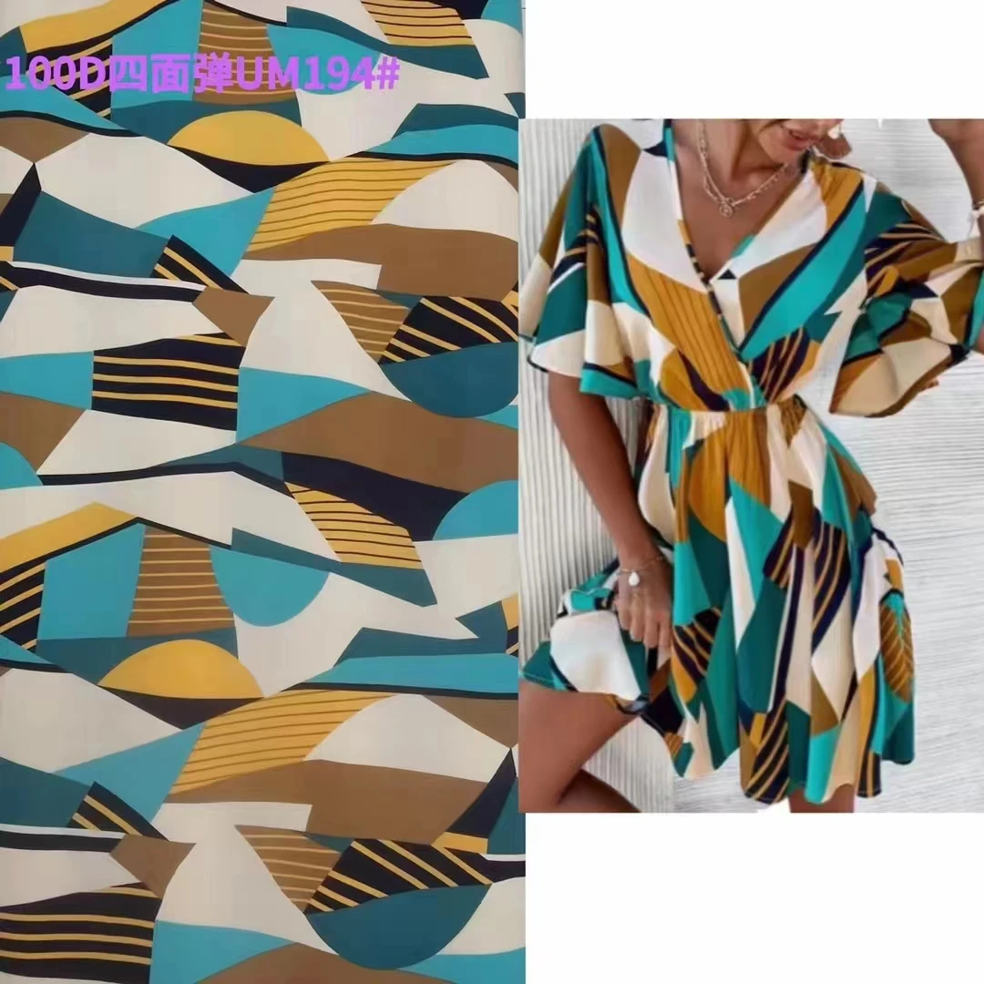 Beautiful Patter Width 150cm Wholesale Silk Satin Polyester Fabric Digital Printing Fabric