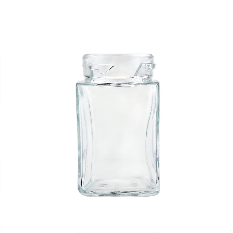 4oz Square Childproof Packaging Airtight Premium Child Proof Glass Jar with Child Resistant Cap for Flower Concentrate