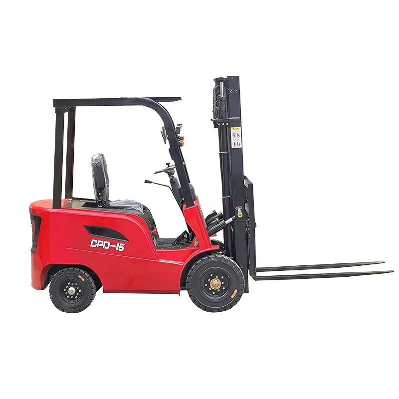 1.5-ton electric forklift truck with shed raised 3m forklift truck