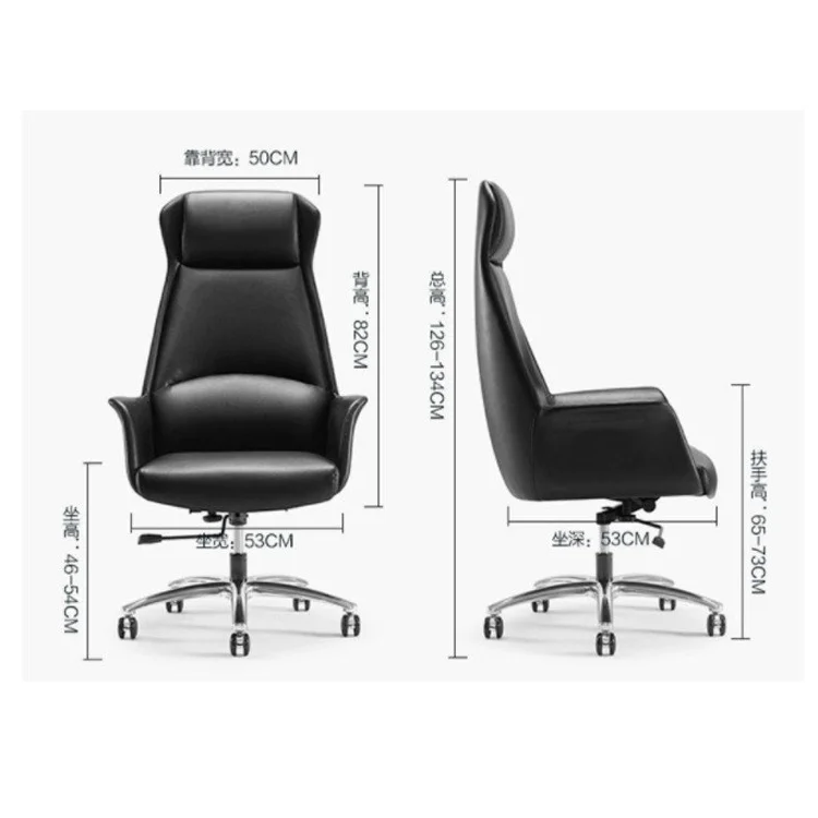 High Quality Modern Luxury Adjustable Recliner Swivel Manager Executive Ergonomic Real Genuine Leather Office Chair