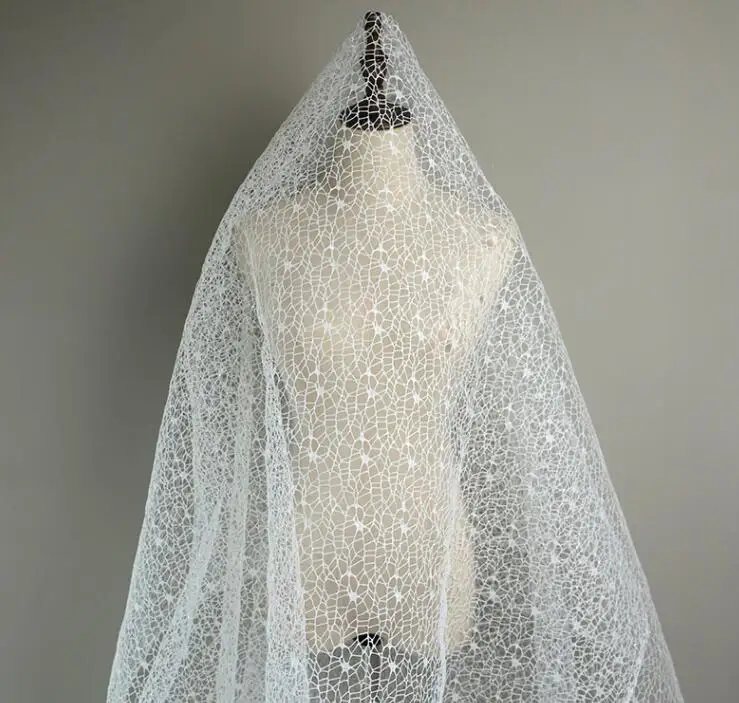 Fabric Shiny Diamond Mesh Bridal Lace Fabric Tutu Skirt Custom Fabric Lace