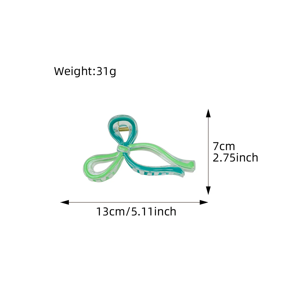 2024 New Crab Hair Clips Women Large Shark Jelly-colored Bow Claw Clips Scissors Shape Clamp Joker Hairpin Girl Hair Accessories