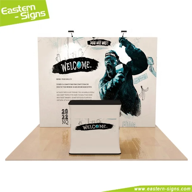 Lightweight collapsible aluminum fabric 10x10 pop up high quality convention booth for advertising