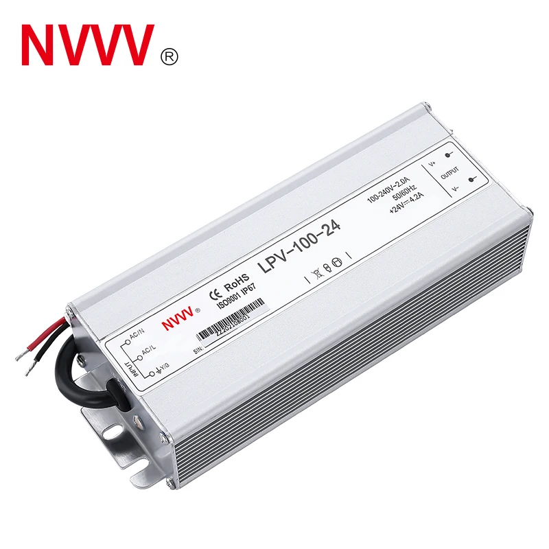 Nvvv LPV-100w-24v водонепроницаемый портативный источник питания переменного тока модуль 24V блок 100W 4A