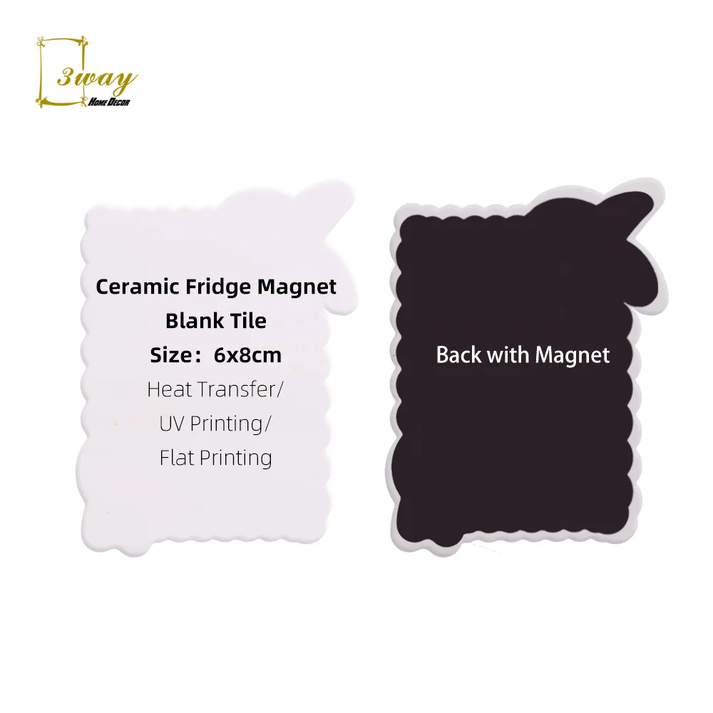 Heat Transfer Sublimation Rabbit Ceramic Fridge Magnet With Factory Prices Free Samples