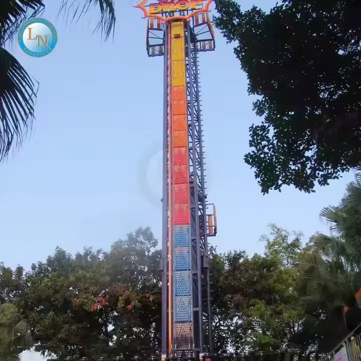 Jumping Park Thrilling Rotate Free Fall Drop Tower Drop Tower Amusement Rides For Sale Entertainment Equipment Jumping