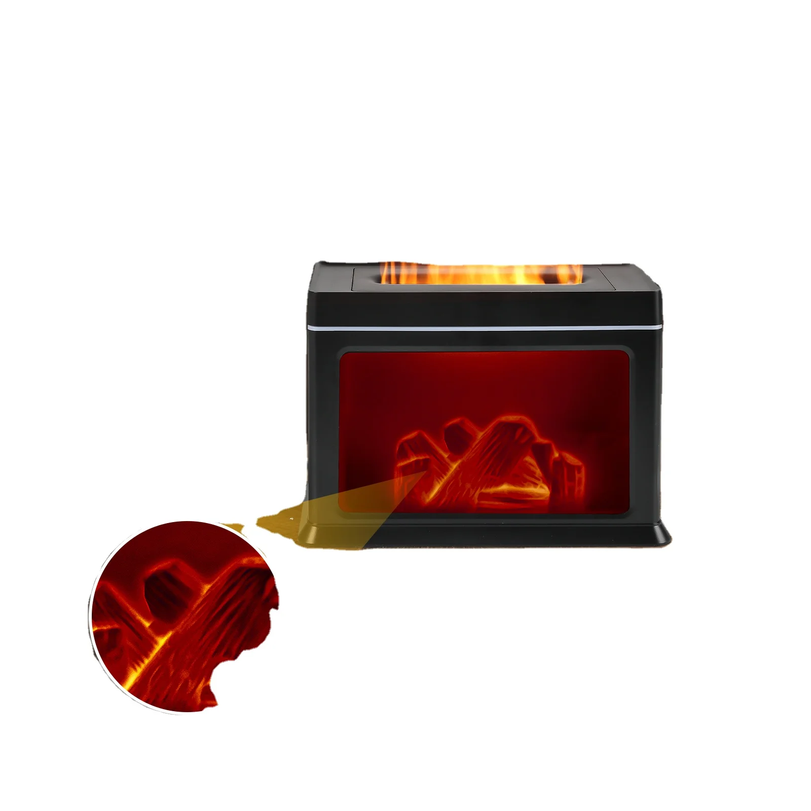 Flame Aroma Diffuser USB Fire Humidifier Diffuser Colorful Flame Household Essential Oil Diffuser