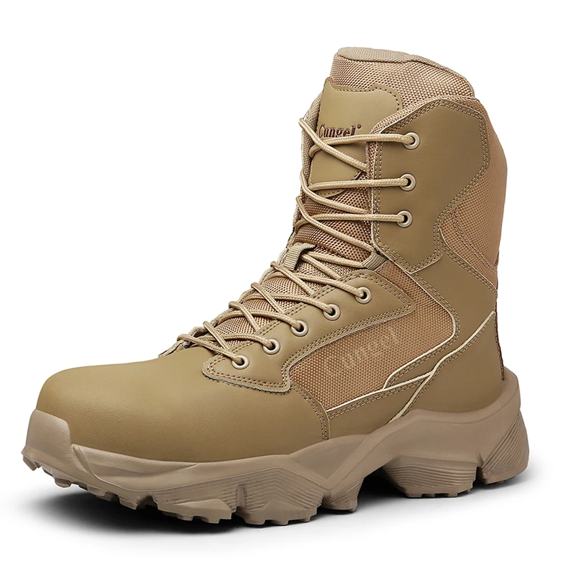 New anti-skid high profile steel head anti impact anti puncture wear-resistant labor safety shoes