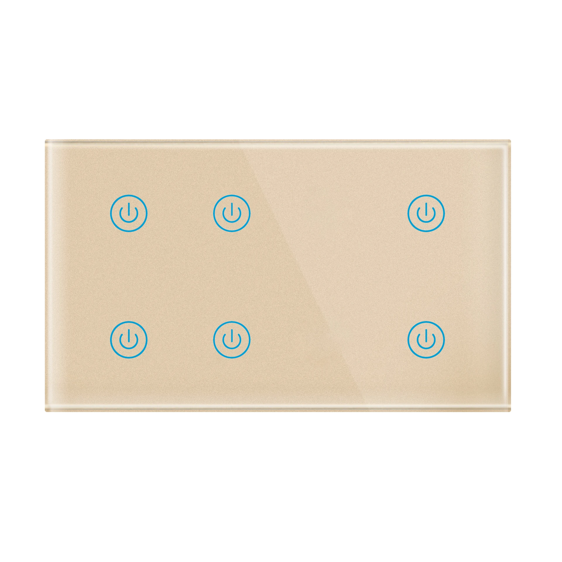 Tuya smart life wifi 6 8gang tempered glass zigbee touch wall light switch support alexa google voice control