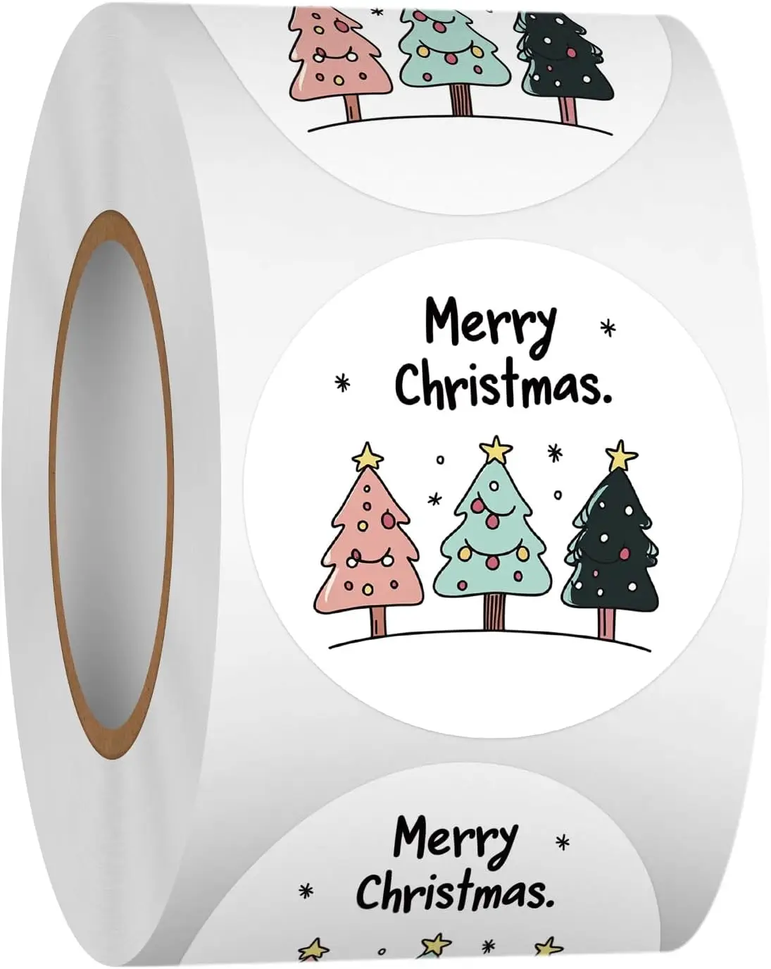 Festive Christmas Stickers Roll Christmas Sticker Roll for Merry Christmas Decorations Waterproof Adhesive Stickers