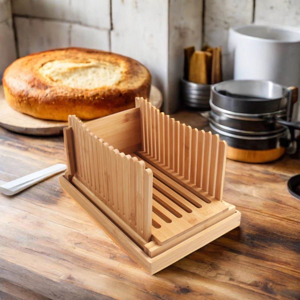 Hot Selling Eco-Friendly Bamboo Bread Slicer Cutter Customized Size Rectangle Chopping Blocks for Home Food & Organizer