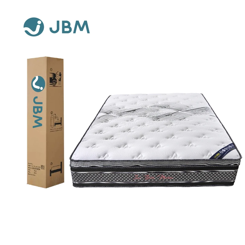 Euro Top Custom Factory Supply Hypo-allergenic Orthopedic Bed Mattress in a Box Twin California King Size Pocket Spring Mattress