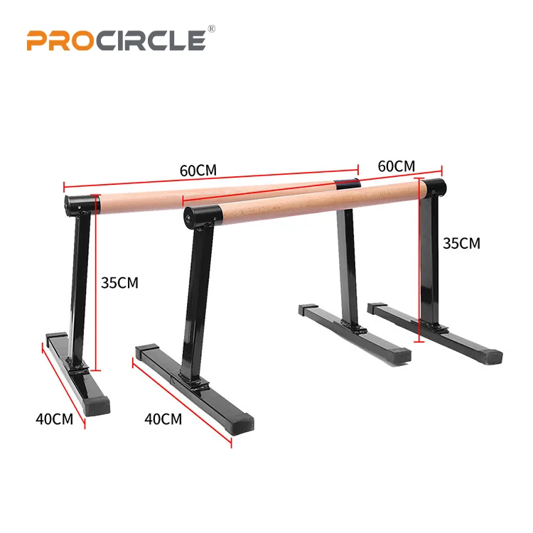 WP8003L Wooden Parallettes P bars for Calisthenics Street Workout for gym