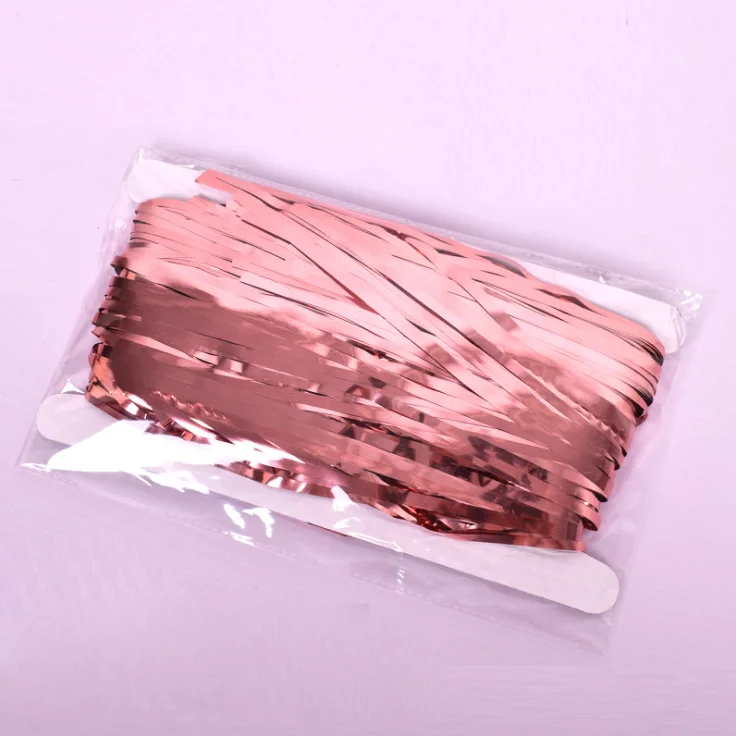 Happy birthday rain silk tassel curtain set rose gold birthday decoration balloon