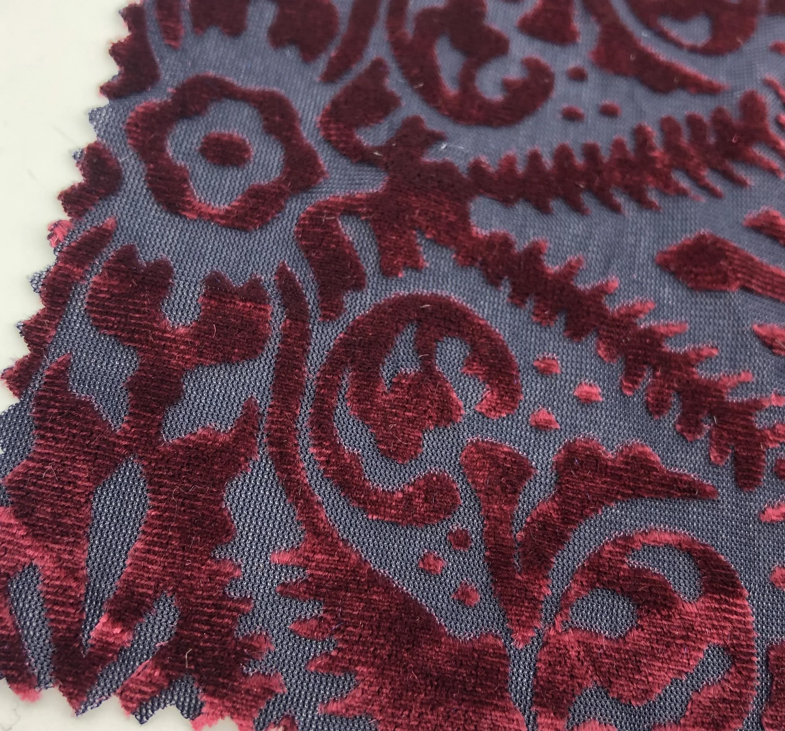 Fashion Dress Fabrics Burnt-out Stretch Velvet Burnout Korean Velvet Fabrics For Garments