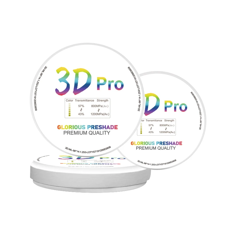 Glorious Factory Direct Sales Multi-Layer 3D Pro Zirconia 98mm Is Best-Selling In CAD/CAM Equipment Laboratories.