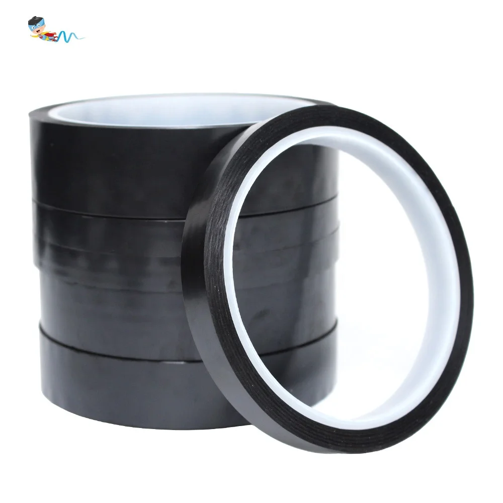 3- Black Color Polyimide Pi Film with Silicone Glue Kaptons Polyimide Self Adhesive Tape