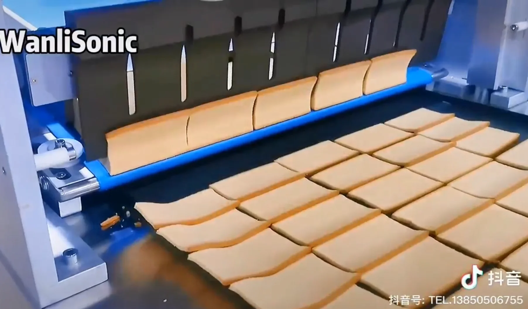 Ultrasonic Biscuit Cutting Machine Use in Big Factory Cereal Bar Cutter Commercial Mechanical Bakery