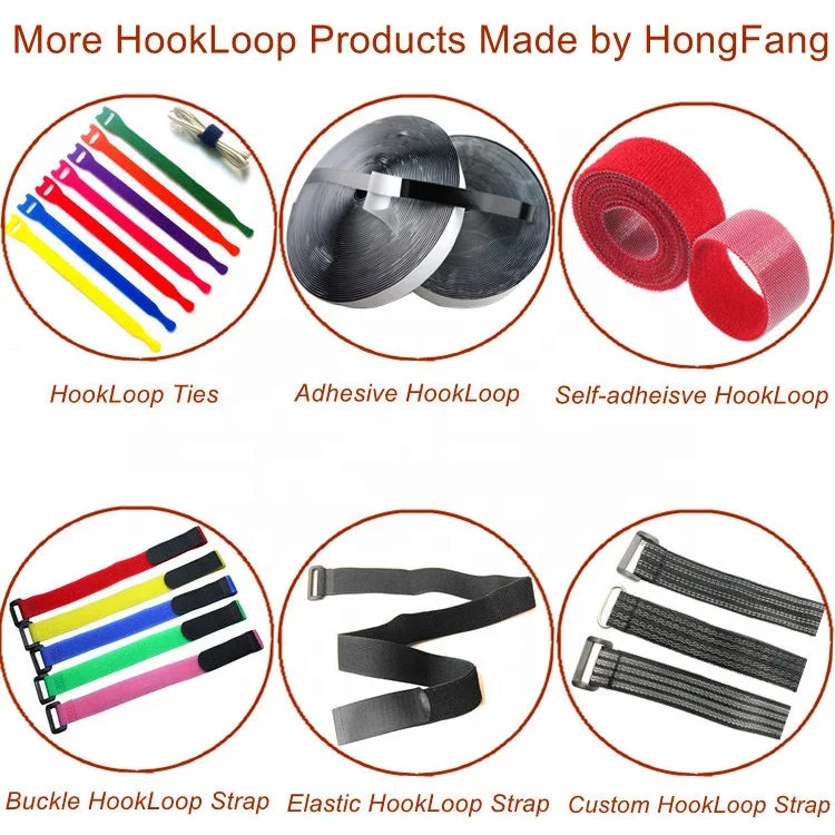 Hook and Loop Fastener Adjustable Nylon Cinch Strap