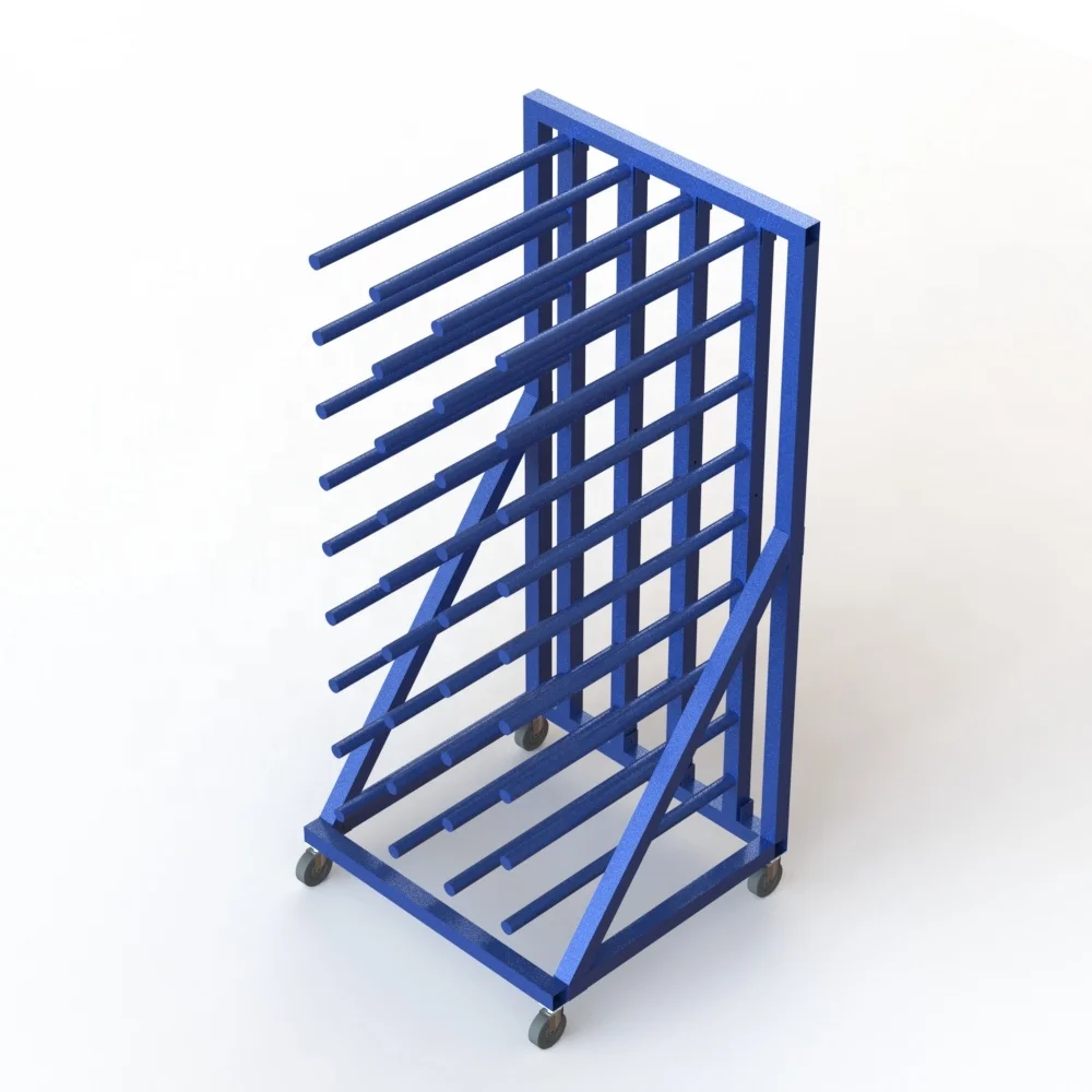 5FT Length Vinyl Rolling Industrial Display Stands , Heavy - Duty Display Stand