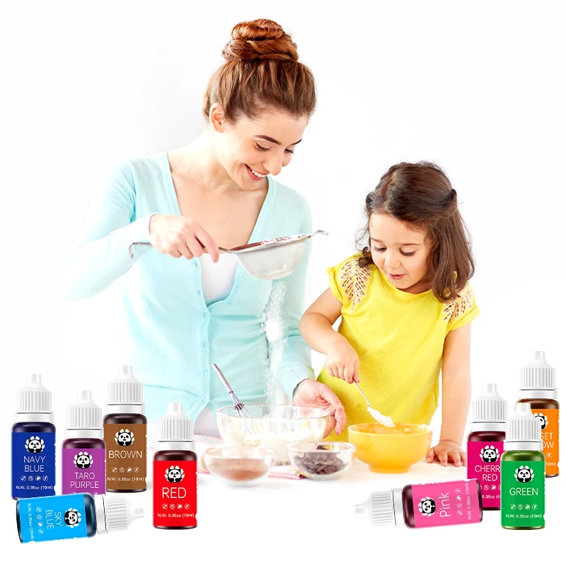 Factory Customizable Hot Sale Food Coloring Edible Liquid Food Coloring 10ML For Cake Baking Beverage Odorless