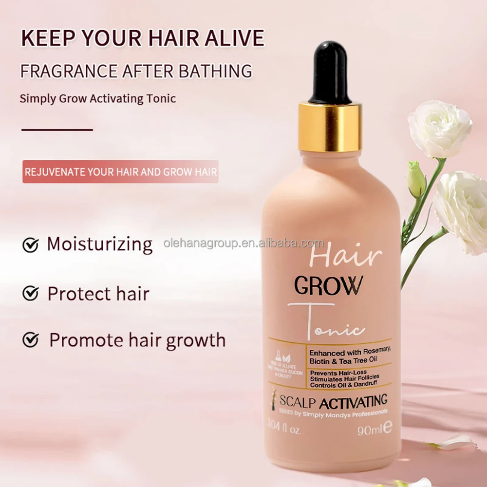 Private Label 100% Natural Organic Rosemary Argan Oil Men Women Scalp Care Biotin Serum Hair Treatment Growth Oil