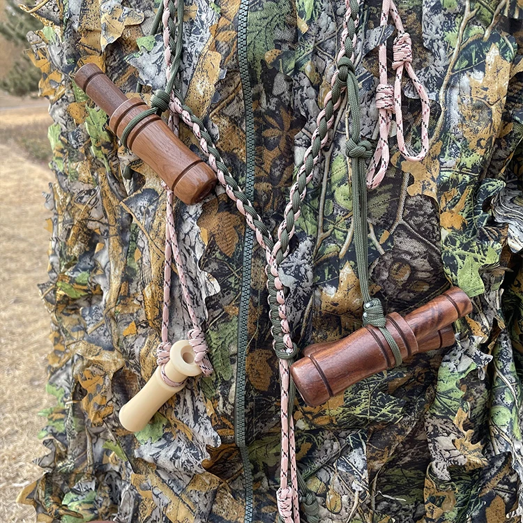 Hitop 12-Rings Goose Gear Braided Hunting Accessories Duck Call Necklace With Adjustable Hand Braider