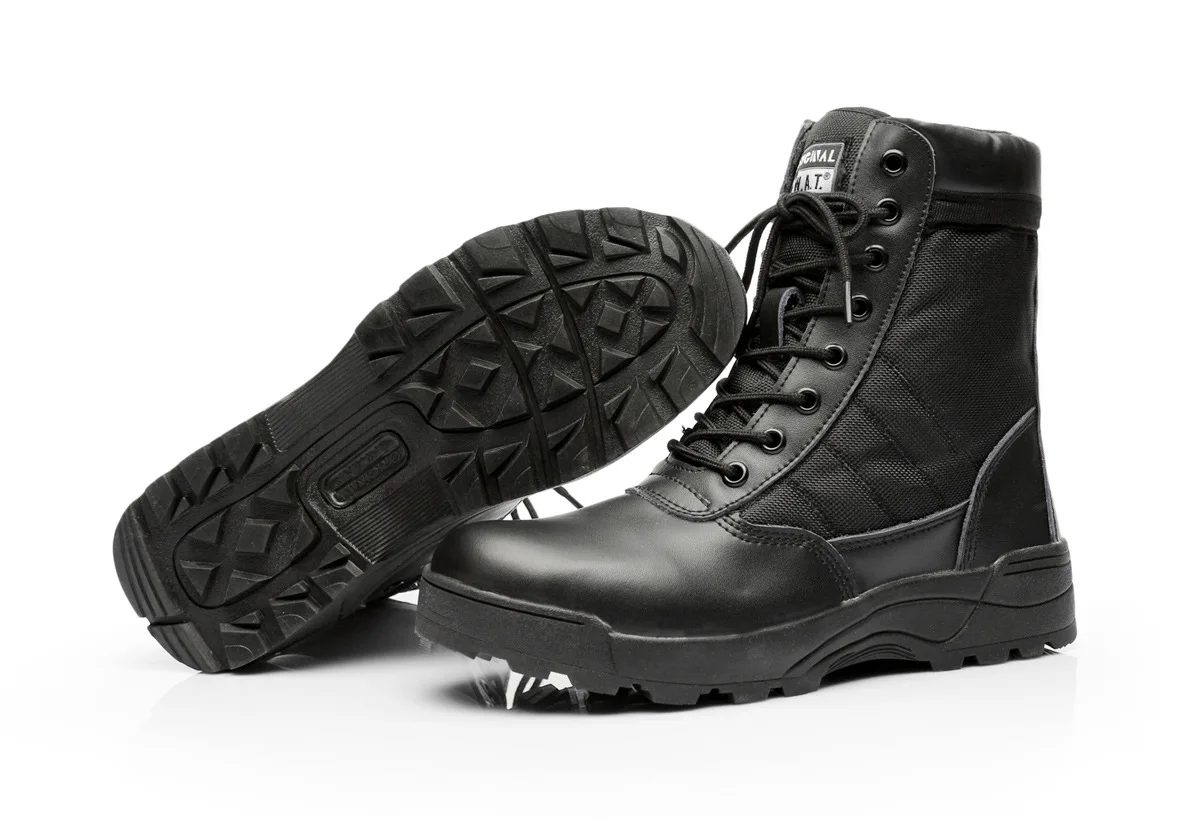 Top -level suppliers wholesale leather steel toe special training high top outdoor mountaineering desert snow boots