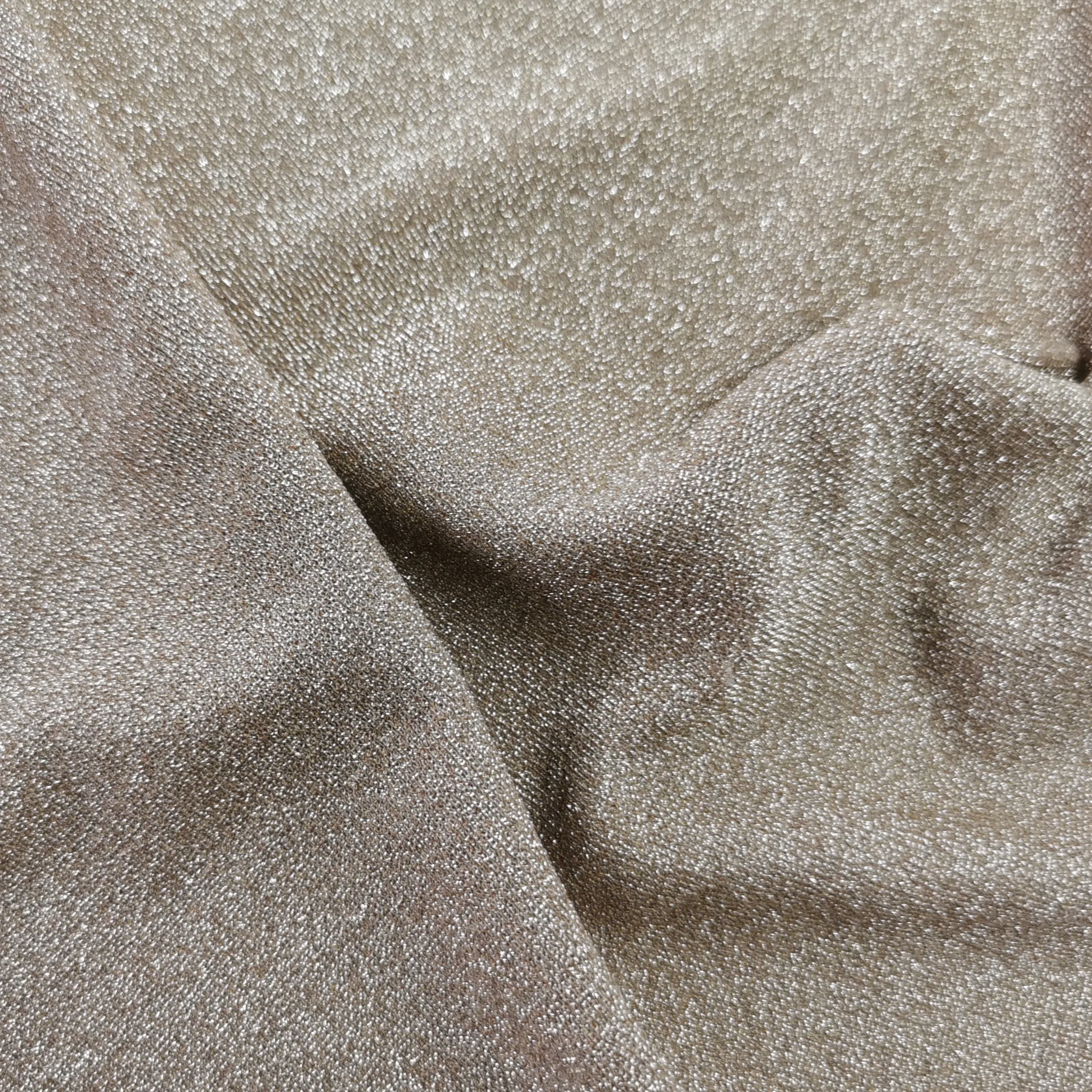 OEM accept  solid color nylon fabric polyester knitted shinny fabric for dress