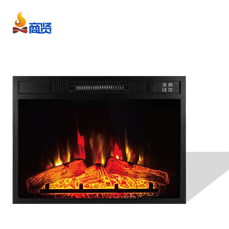 remote control freestanding insert electric fireplace with white mantel
