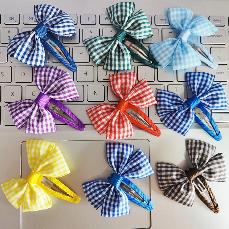 2.5 inch Bow BB snap hair clip simple style grosgrain ribbon hair bow accessories for kids baby