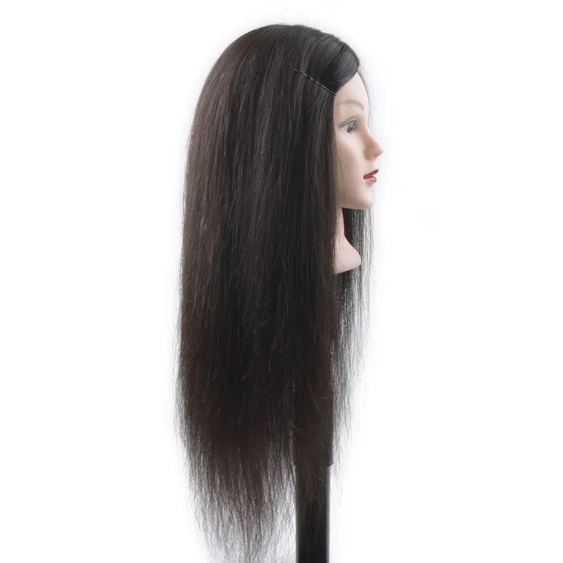 Голова манекена из 100% человеческих волос Remy, тренировочная голова для стрижки волос, пластиковая голова манекена, Кукольная голова