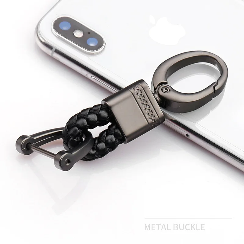 Car Hand-Knitted Rope Keychain Universal Multiple Colors Optional Length Two Keychains For Men And Women To Hang On The Waist