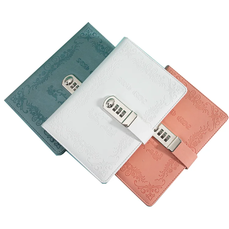 custom Leather Combination lock Journal Notebook