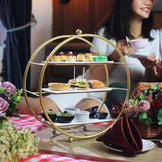 Gold Wedding Acrylic Crystal Wedding Centerpiece for Sweet Dessert Cake Display