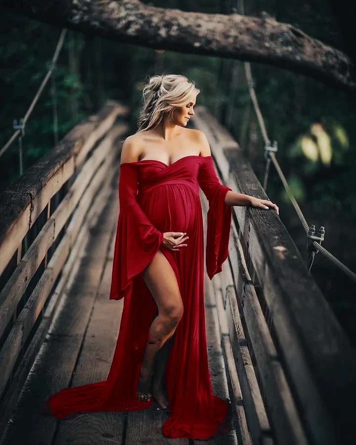 
Beautiful Ladies Maternity Clothes Photoshoot Women Pregnant Dress 
