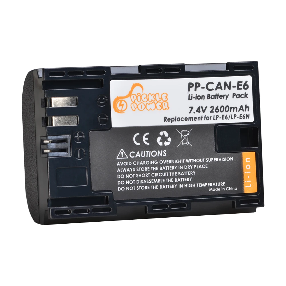 
LP-E6/LP-E6N LPE6 for Canon EOS 5DS R 5D Mark II III IV 6D 60D 80D Rechargable Digital Camera Lithium ion Battery Pack 