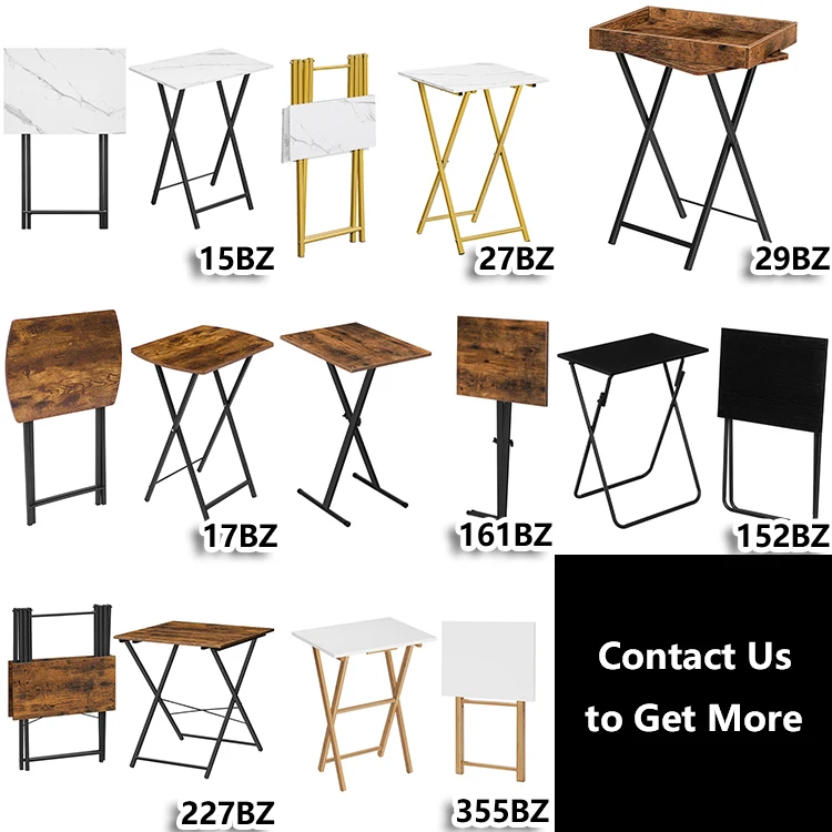 Wholesale Folding TV Tray Tables, HOOBRO Brand Foldable Side End Table, Small Sofa Snack Table Coffee Table for Living Room