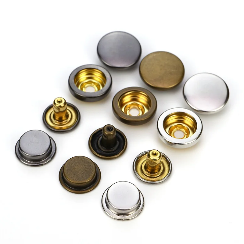metal press snap button ring spring snap button snap 4 part button