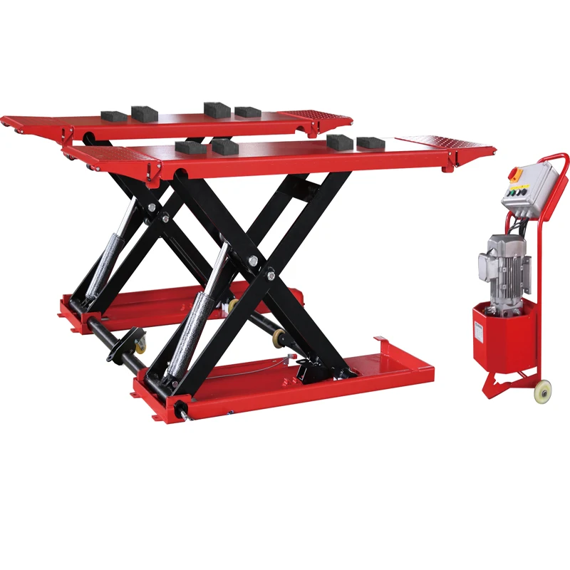 Car Lift 3.5T Movable Mid-rise Scissor Lift Pneumatic Manufacture HUAQI model YL635B